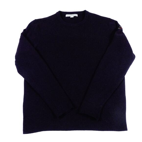 Holderness Bourne Merino Wool Cashmere Forest Creek Golf Blue Sweater Medium